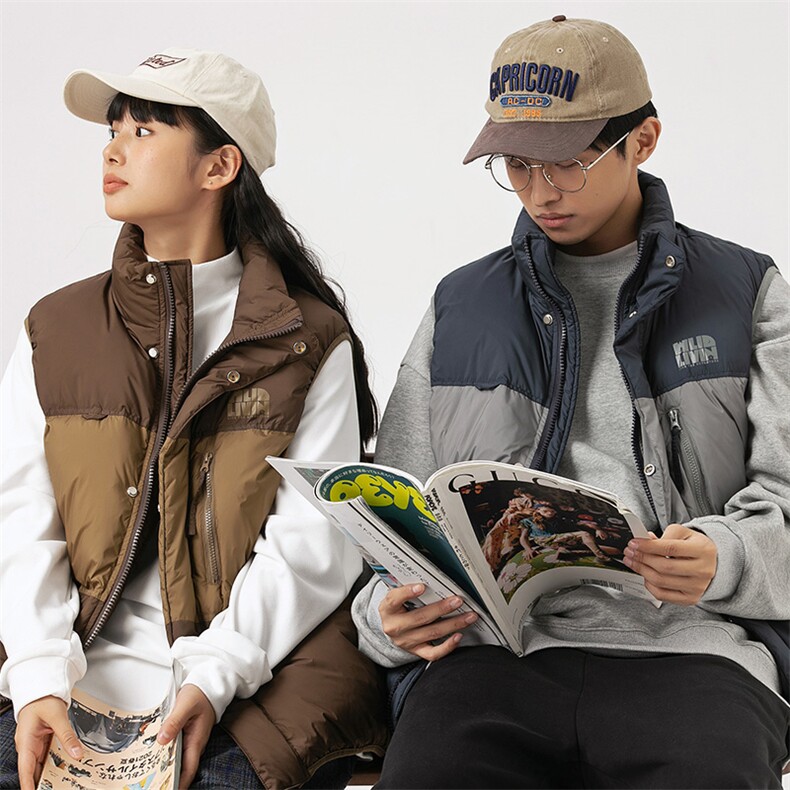 2026冬季新款男日系潮牌立领白鸭绒羽绒服马甲加厚外套YR26-F199,男装羽绒服,电商A101（原外27）