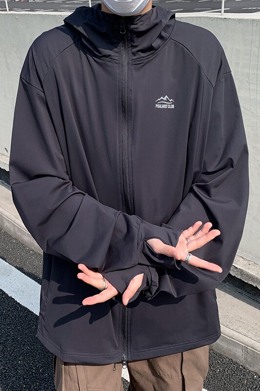 港风户外山地连帽开衫休闲上衣男宽松百搭防晒衣TF023-P38,男装防晒衣,电商D202-1