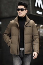 主推90%白鸭绒中年羽绒服夹克男士立领青年面包服羽绒服外套大衣，男装夹克，钱塘723