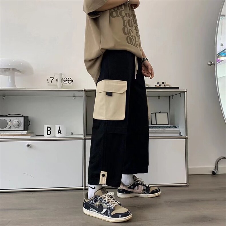 运动裤男韩版潮流ins束脚裤高街百搭情侣阔腿裤大码K642P38,男装休闲裤,星座1116-2