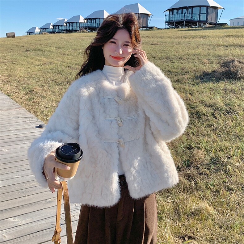 冬装新款皮毛一体羊羔绒-p215-k318，女装皮草，2D075