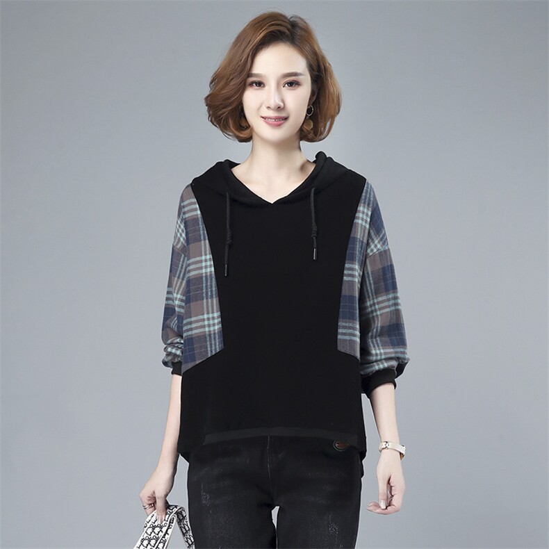 秋季卫衣女2021新款女士薄款妈妈装上衣春秋宽松休闲运动外套，女装卫衣/绒衫，伊满意