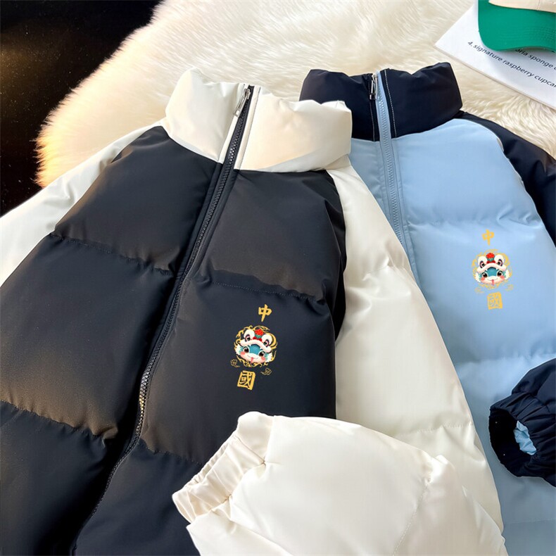 现货抖音得物可供视频三防加厚羽绒拼接棉衣外套面包棉服86658,男装棉衣,电商A486