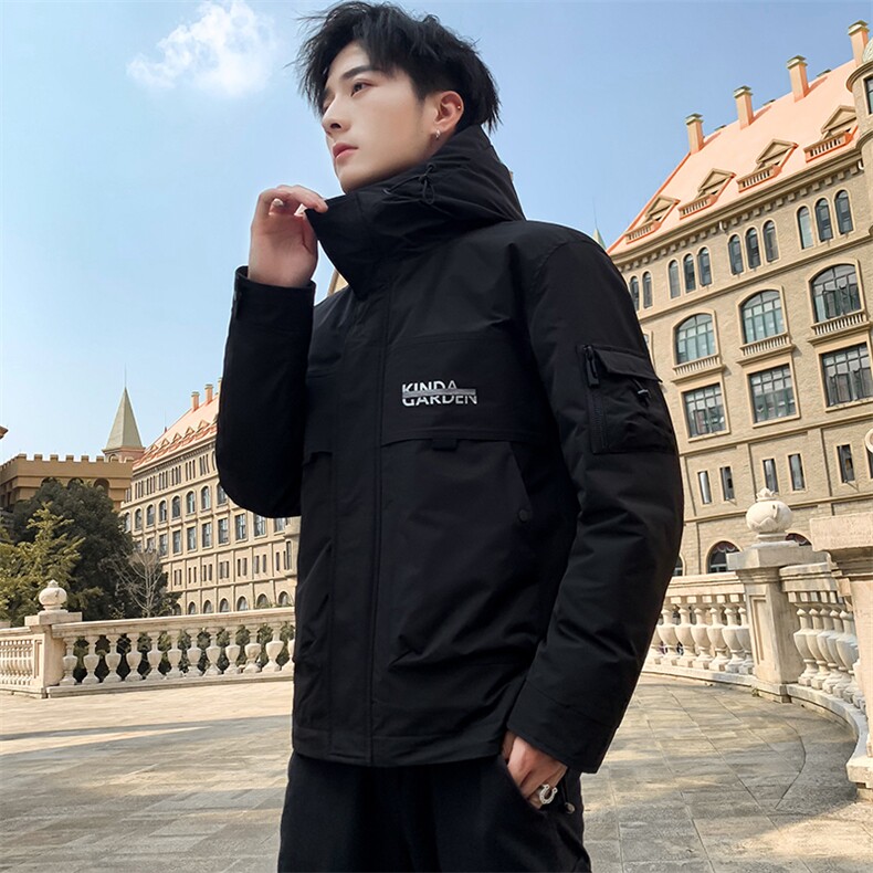羽绒棉衣男中长款连帽羽绒服男含绒量80MY6606,男装棉衣,A067