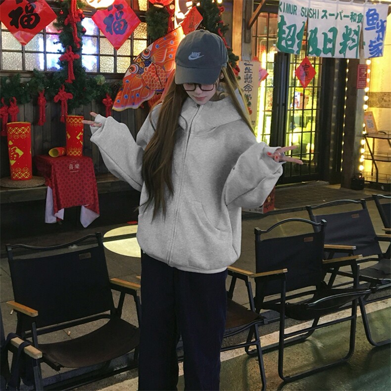 抖音得物高品质25秋冬美式高街宽松结构防风高领连帽卫衣外套W60,男装卫衣,电商A486-1