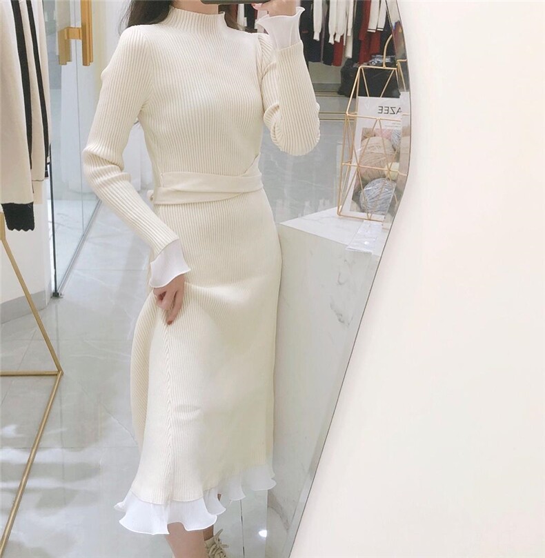 毛衣加厚连衣裙，女装针织衫/毛衣，梦由
