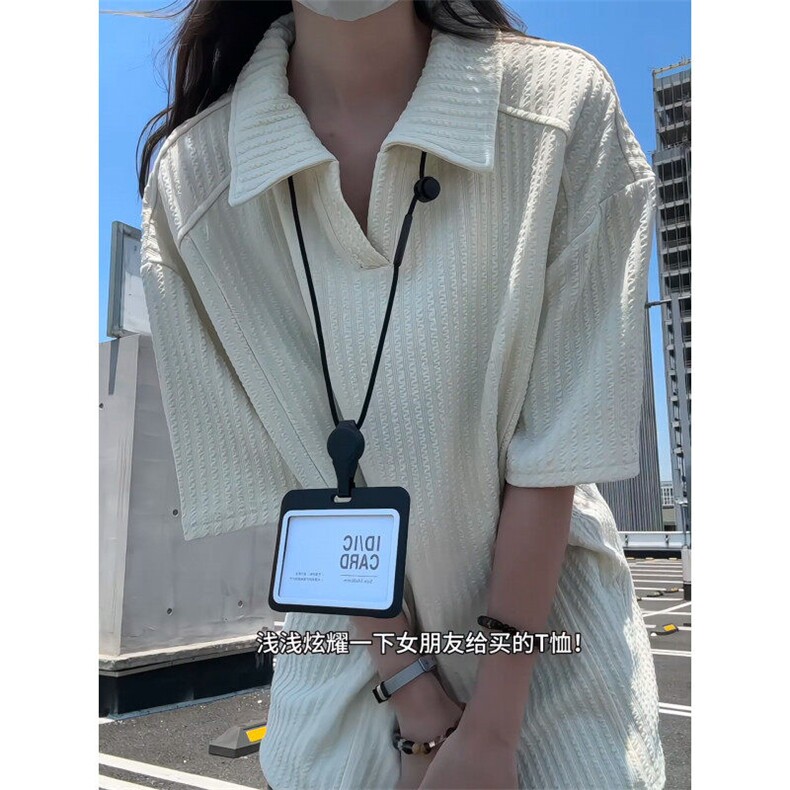 XZ809A/SSS06/P45/控58 肌理感拼接POLO衫T恤图片