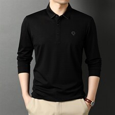 BP8210钱塘2020-2中年男士秋季长袖商务休闲简约百搭POLO衫P68，男装T恤，钱塘207-2