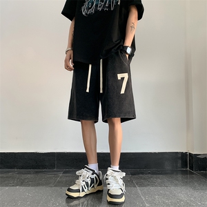 港风 重磅320G纯棉水洗做旧休闲裤卫裤A014-DY2327-P45控58图片