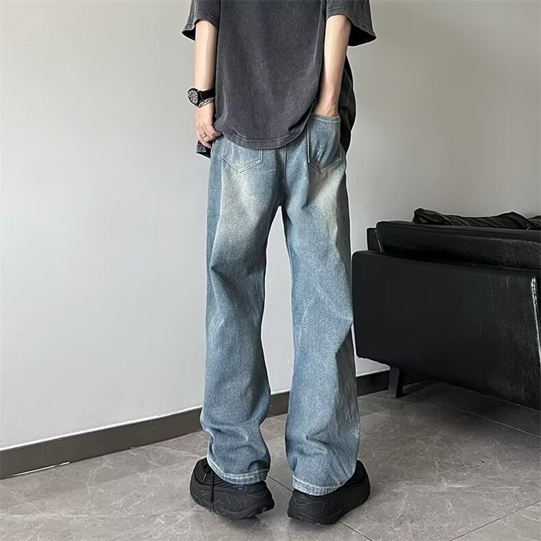 牛仔裤男秋季潮大码休闲裤子N8821P42,男装牛仔裤,星座1116-2