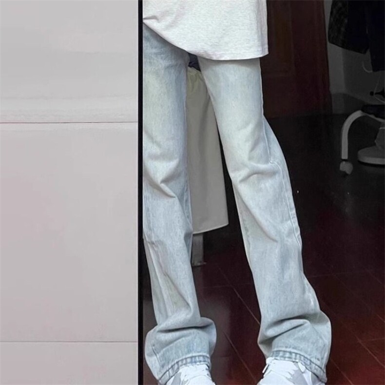 复古身直筒牛仔裤女秋冬新款显瘦高街拖地烟管裤子ins潮LB622-P40,男装牛仔裤,星座1008