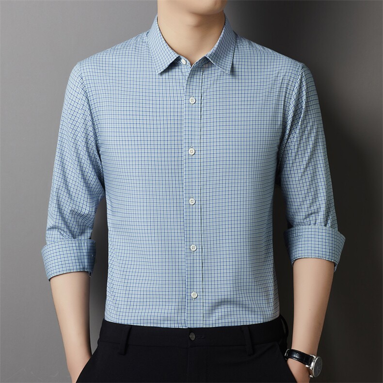 男士2023年春季新款长袖衬衫男装商务时尚休闲衬衣，男装衬衫，电商B360