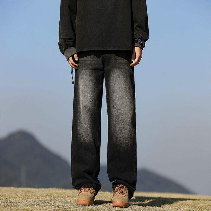 2025春夏新款美式高街宽松直筒牛仔裤S-3XL-P45图片