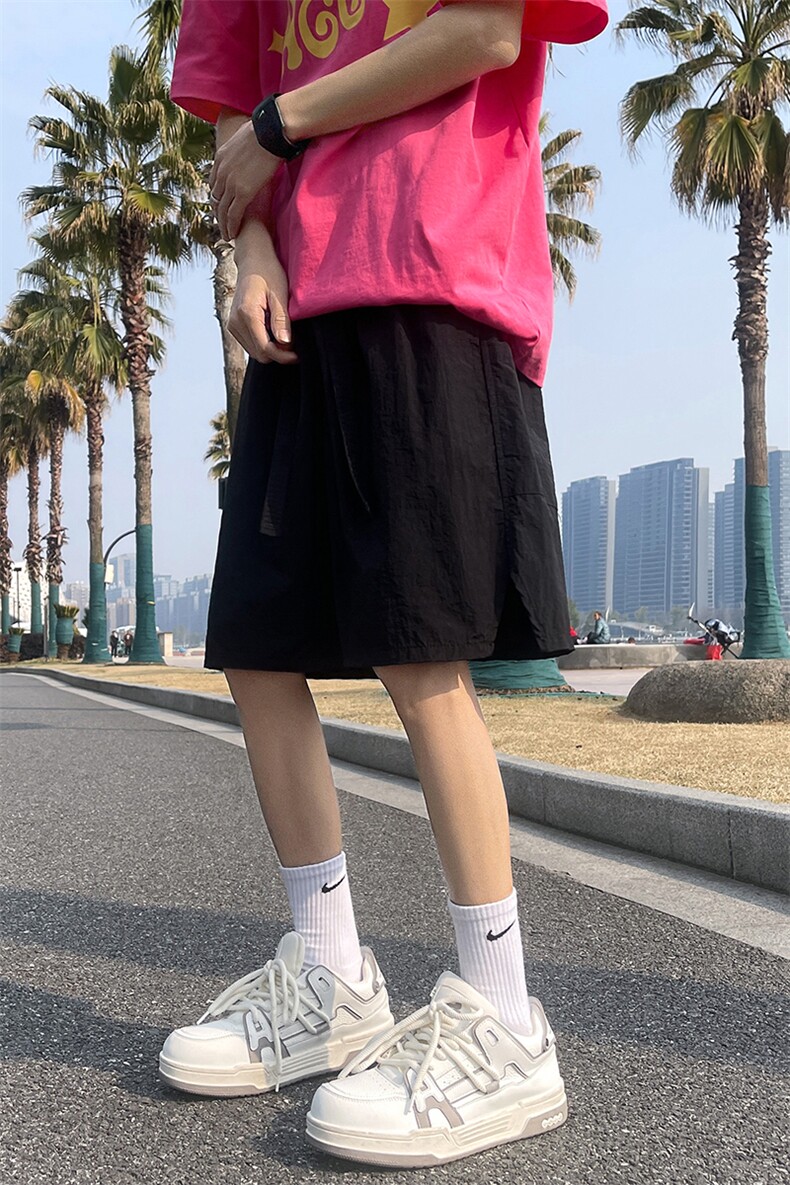 8XL-M特大码短裤男多巴胺冰丝裤户外速干五分裤工装裤DK1524P25,男装休闲裤,电商D206-1