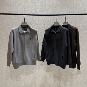 秋冬毛衣翻领开衫加厚质感针织衫 86315-P110图片