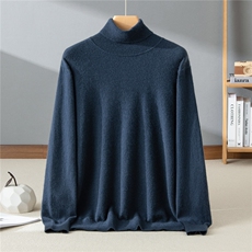 2025秋冬百搭时尚简约高反针织衫羊绒衫，男装羊绒套衫，牧群羊绒