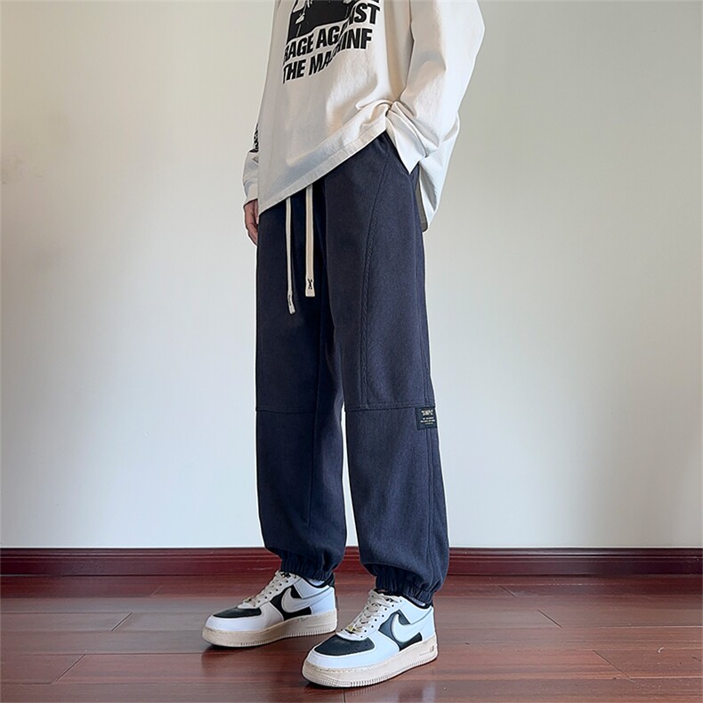 秋冬潮牌个性标痞帅运动宽松百搭设计感裤子XZ301b-2-CK709TP32,男装休闲裤,星座301B-2（原A443-1）