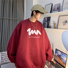 男生春季新款上衣潮流印花宽松落肩袖卫衣JK23327-特批24控39，男装卫衣，星座605(原A050)