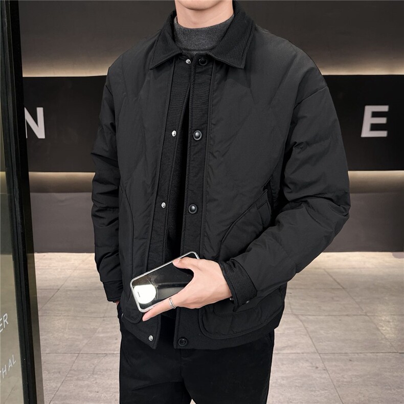 现货抖音2025新款秋冬户外翻领羽绒服男,男装羽绒服,星座218-1（原230）