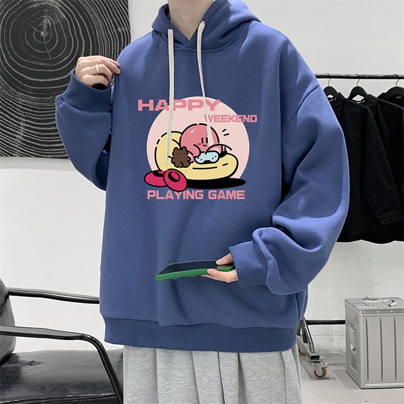 连帽卫衣男大码运动服帽衫外套WY2313-P35加绒款-P40,男装卫衣,电商A040