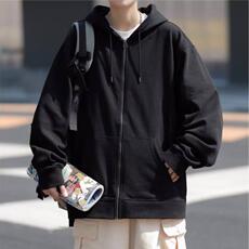 秋拉链开衫卫衣男连帽纯色百搭休闲运动学生青少年外套Y69，男装卫衣，星座1116A-1（原606A）