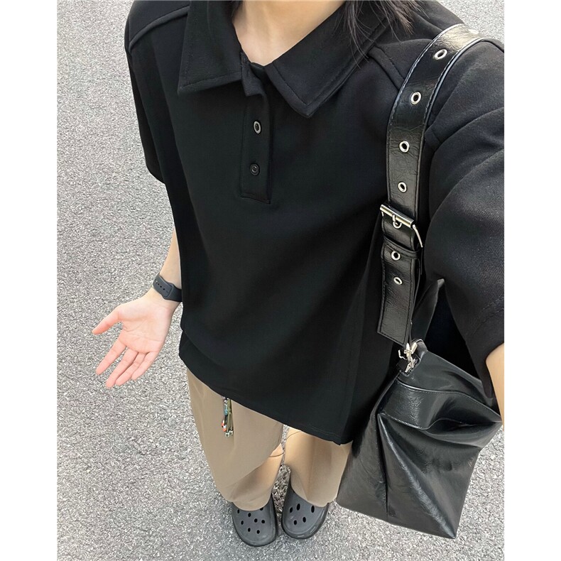 主推2025重磅夏季简约新款百搭翻领POLO衫短袖T恤男S417-特28，男装Polo衫，电商A233-1