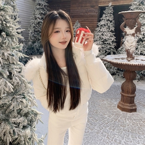 新款现货2181-P335=K469白鸭绒90绒配高仿毛领可脱卸图片