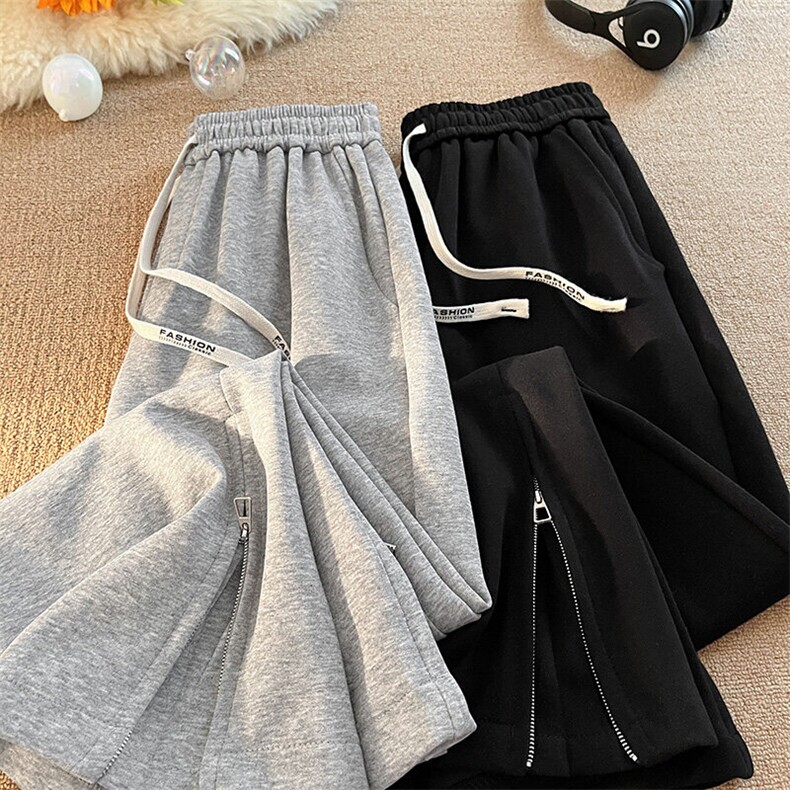 2026春夏装宽松华棉320克裤脚金属拉链休闲裤K6700/特P40平铺,男装休闲裤,电商A094
