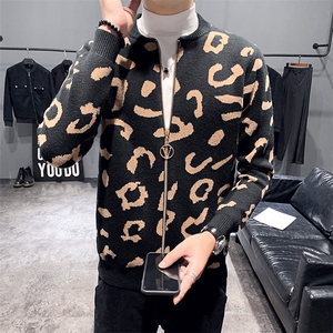 {店主风}秋冬男装新款针织衫外套社会拉链开衫毛衣C301B-KS04图片