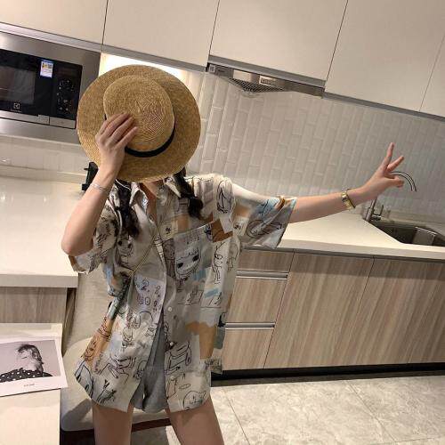 印花衬衫，女装衬衫，XTZ style