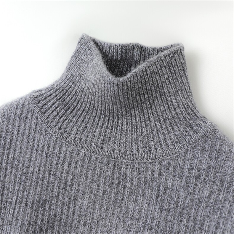 2024年秋季高领羊绒衫女宽松大码慵懒风加厚内搭,女装羊绒衫,星纬羊绒