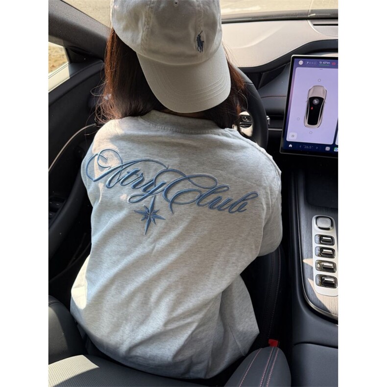 H1041-P32现货#好质量#刺绣+内里铺布休闲短袖T恤，男装T恤，星座617A-2