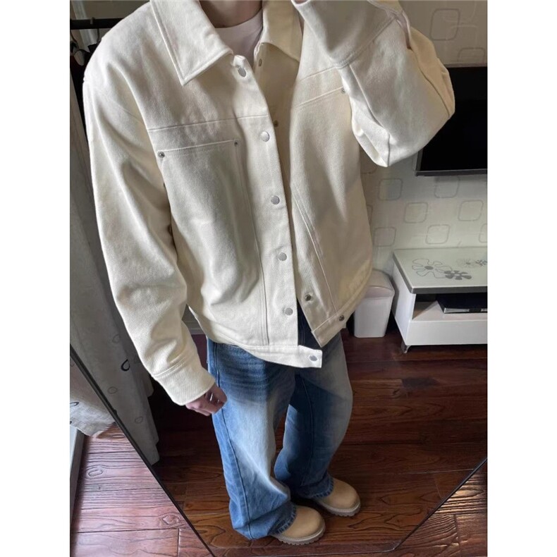 F825-P73座山雕简约通勤基础款工装夹克，男装夹克，电商B323A