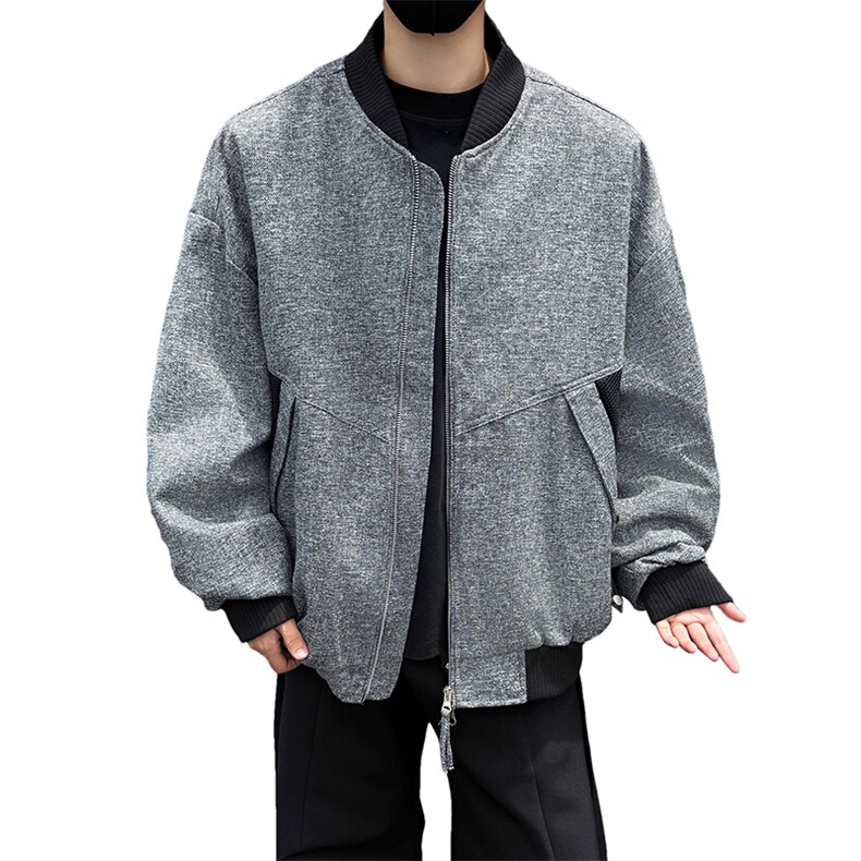 黑墙棒球服工装夹克休闲潮牌高品质立领休闲外套A436-6107-P75,男装夹克,电商A436