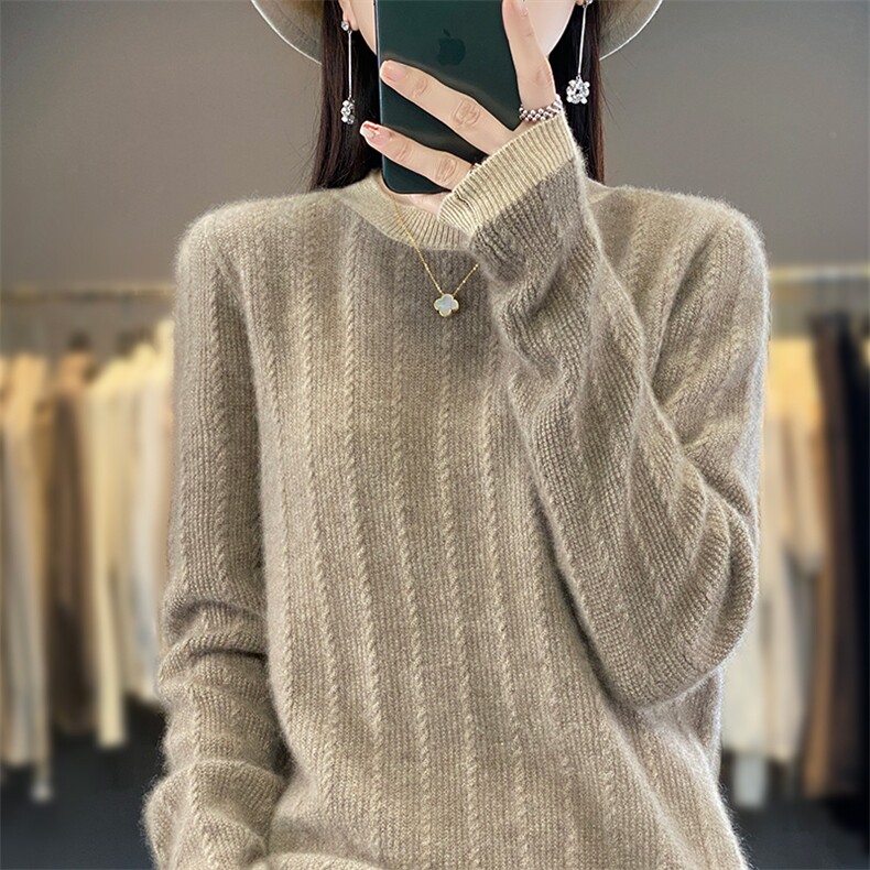 S-2322秋装新款宽松显瘦长袖内搭洋气外穿羊毛衫,女装羊毛衫,蒙莲贝斯