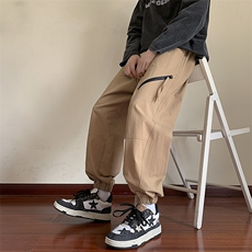 KP821P55美式潮流休闲裤男港风宽松直筒拖地裤束脚裤卫，男装休闲裤，星座1204-3