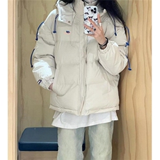 克莱因蓝冬季面包服宽松保暖连帽棉袄中性学院风潮MG806，男装棉衣，星座1116A（原606A-3）