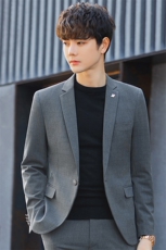 西服套装男士条纹商务正装新郎结婚礼服春秋季西装外套9903P155，男装西服，电商A355（原A415）