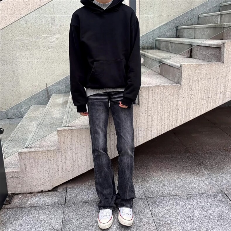 美式直筒显瘦弹力牛仔裤高街vibe修身微喇cleanfit裤子LB2833-P50,男装牛仔裤,星座1008