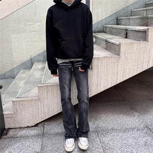 美式直筒显瘦弹力牛仔裤高街vibe修身微喇cleanfit裤子LB2833-P50图片