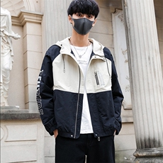 春装男士外套2021新款夹克韩版休闲潮流撞色上衣外围DS315TP85，男装夹克，电商A102