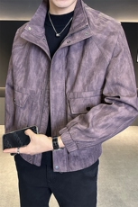 美式短款宽松男装皮衣2025秋季外套男夹克偏大C317-2591-P165，男装夹克，电商C317