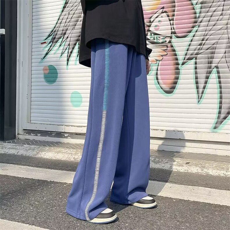 男秋季新款港风刺绣米妮绒休闲裤A739P40,男装休闲裤,星座1116-2
