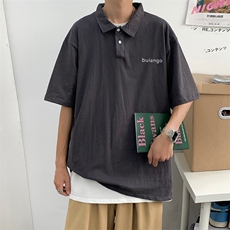 新款潮牌polo短袖T恤男生简约宽松百搭五分体恤衫现货T278-P20，男装T恤，星座512-2