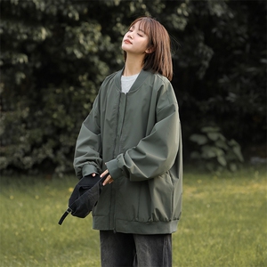 秋装新款飞行服夹克宽松二开棒球服 A406 JK7860 特P53 大货图片