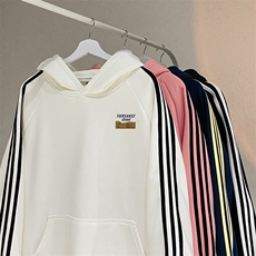 美式直播抖音得物品质三条杠连帽卫衣外套W7261P48加绒元，女装短外套，电商C408(原B339-1)