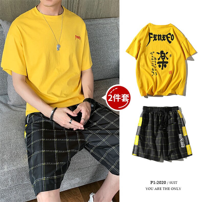 情侣装夏装套装短袖运动服男休闲两件套运动服夏天薄款DS785T图片