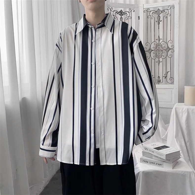 长袖衬衫男港风日系春季韩版潮流帅气衬衣CS023P36,男装衬衫,星座1116-2