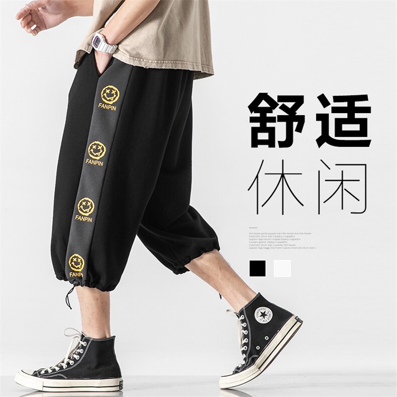 2023 夏季新款 日系无影墙大码侧边印花七分裤M-5X HK21150-P35图片