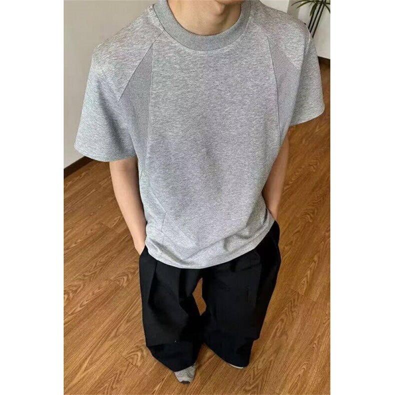 美式oversize短袖t恤男夏季加大加肥休闲宽松半袖上衣LT222-P38，男装T恤，星座1008